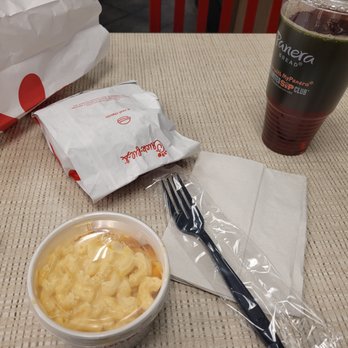 Chick-fil-A - Their new mac n' cheese is solid. I'm Panera sip club, so I got my free drink and ate lunch at CFA - Fast Food Near Me - Laurel, Maryland Chick-fil-A - Their new mac n' cheese is solid. I'm Panera sip club, so I got my free drink and ate lunch at CFA - Fast Food Near Me - Laurel, Maryland