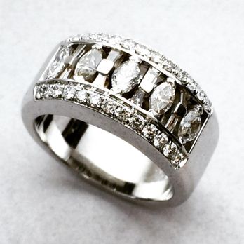 Cabochon Settings - 14K white gold ring remounted with customer's stones. Text (248) 219-5208 for more info. - Jewelry Near Me - Southfield, Michigan Cabochon Settings - 14K white gold ring remounted with customer's stones. Text (248) 219-5208 for more info. - Jewelry Near Me - Southfield, Michigan