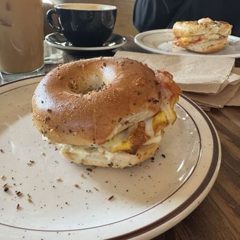 The Congregation Detroit - prosciutto, egg, and provolone cheese on an everything bagel - Coffee & Tea Near Me - Detroit, Michigan The Congregation Detroit - prosciutto, egg, and provolone cheese on an everything bagel - Coffee & Tea Near Me - Detroit, Michigan