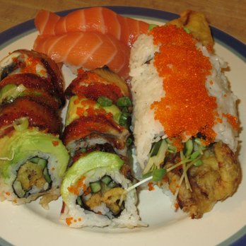 Cha Cha Sushi - Dragon & Spider rolls plus salmon nigiri - Sushi Bars Near Me - San Jose, California