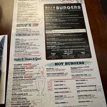 Bill's Bar & Burger - Menu - Burgers Near Me - Pittsburgh, Pennsylvania