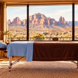 Red Stone Massage  - Your private treatment space, set up for you. Red Stone Massage brings the table, linens and everything needed for your Sedona massage.