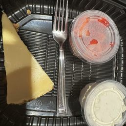 Tiny piece of Key lime pie -- not even as long as a very small desert fork and 2" wide for $10 ?!?!