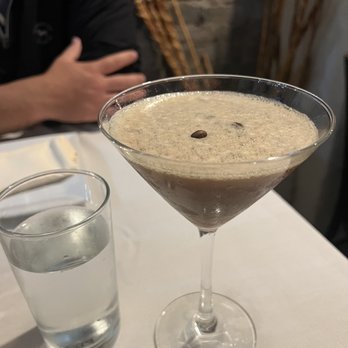 Arya Trattoria - Half empty espresso martini - Italian Near Me - Boston, Massachusetts Arya Trattoria - Half empty espresso martini - Italian Near Me - Boston, Massachusetts