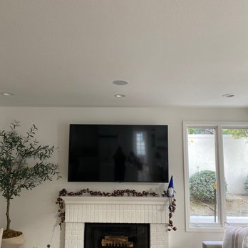 Kontrol Technologies - 75inch tv with speaker system - Home Theatre Installation Near Me - Glendale, California