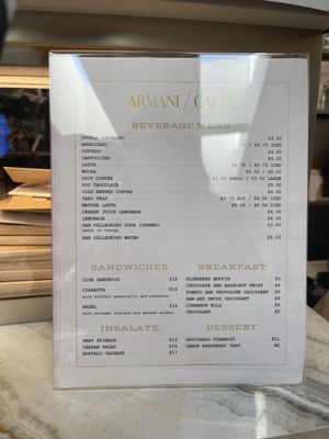 Menu photo 6 Armani Cafe Costa Mesa, CA Menu photo 6 Armani Cafe Costa Mesa, CA