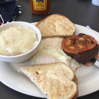 Eggs Up Grill - Over easy eggs & steak with grits & buttered toast. - Breakfast & Brunch Near Me - Savannah, Georgia Eggs Up Grill - Over easy eggs & steak with grits & buttered toast. - Breakfast & Brunch Near Me - Savannah, Georgia
