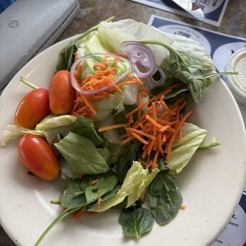 Polcari's Bridgwaye Inn - Garden salad.. so large she needed another plate to eat it! - Italian Near Me - Marshfield, Massachusetts Polcari's Bridgwaye Inn - Garden salad.. so large she needed another plate to eat it! - Italian Near Me - Marshfield, Massachusetts