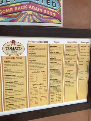 Menu photo 2 Red Tomato Pizza House Berkeley, CA