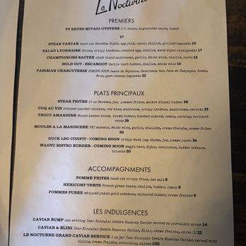 Le Nocturne - Food menu - DJs Near Me - Livermore, California
