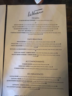 Menu photo 3 Le Nocturne Livermore, CA
