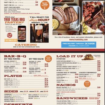 True Texas BBQ - Menu - Barbeque Near Me - Frisco, Texas True Texas BBQ - Menu - Barbeque Near Me - Frisco, Texas