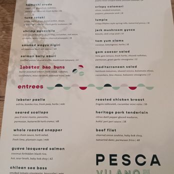 Pesca Vilano - Menu - Seafood Near Me - St. Augustine, Florida