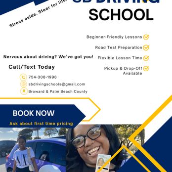 SB Driving School - Ready to pass your road test with confidence ? Call us today for today 754-308-1998 - Driving Schools Near Me - Fort Lauderdale, Florida SB Driving School - Ready to pass your road test with confidence ? Call us today for today 754-308-1998 - Driving Schools Near Me - Fort Lauderdale, Florida