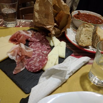 Tandem - Cheese and meat appetizer and large bowl of ragu with bread. - Italian Near Me - Naples, NA Tandem - Cheese and meat appetizer and large bowl of ragu with bread. - Italian Near Me - Naples, NA