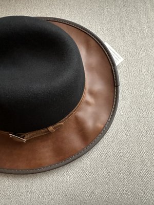 American Hat Makers Mens Leather Floppy Hat American Hat Makers