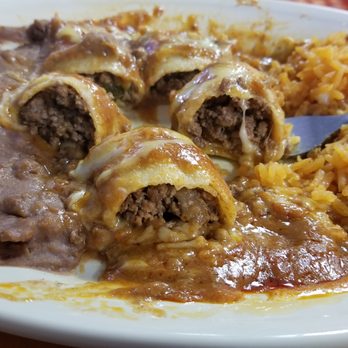 Las Flores - Check out the BEEF in these enchiladas! - Mexican Near Me - Cedar Creek, Texas