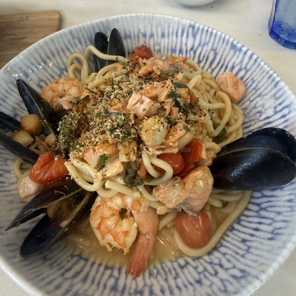 Elia - Seafood bucatini, tasty! - Mediterranean Near Me - Campbell, California