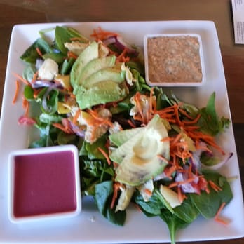 Earth Bistro - Spinach serenity salad with avocado.  Nicole also provided us the best customer service.  Very highly recommend. - Pizza Near Me - Temecula, California
