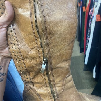 Genesis Benefit Thrift Store - $20 damaged boots with broke zipper. - Used, Vintage & Consignment Near Me - Dallas, Texas Genesis Benefit Thrift Store - $20 damaged boots with broke zipper. - Used, Vintage & Consignment Near Me - Dallas, Texas