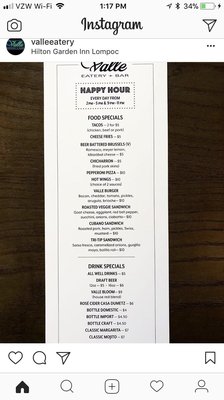 Menu photo 8 Valle Eatery & Bar Lompoc, CA Menu photo 8 Valle Eatery & Bar Lompoc, CA