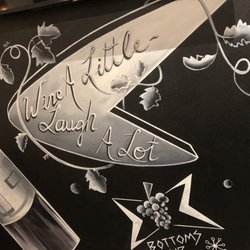 Red & White Winebar - Couldn't agree more with this custom art work.