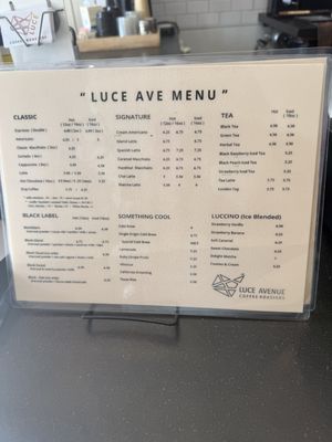 Menu photo 1 Luce Ave Coffee Roasters Houston, TX
