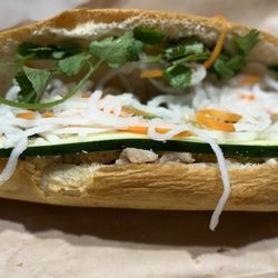Banh Mi Station - Lemon Grass Grilled Chicken Banh Mi sandwich