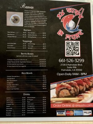 Menu photo 2 AV Sushi & More Palmdale, CA Menu photo 2 AV Sushi & More Palmdale, CA