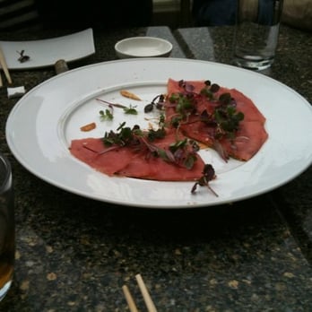 Yellowtail Japanese Restaurant & Lounge - Big eye tuna pizza with truffle oil - Japanese Near Me - Las Vegas, Nevada