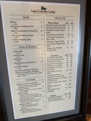 Menu photo 1 Lake Crescent Lodge Port Angeles, WA Menu photo 1 Lake Crescent Lodge Port Angeles, WA