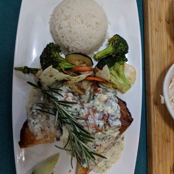 Original T's - Phyllo wrapped Salmon.   Another fantastic dish - Pizza Near Me - Sundre, Alberta