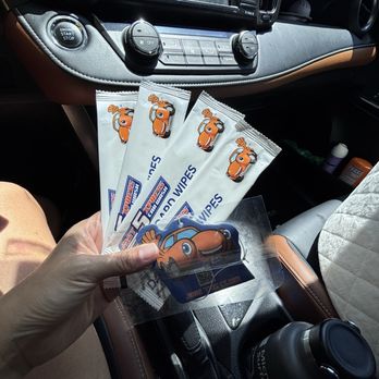 Fast5Xpress Car Wash - Wipes and air freshener they provide for you - Car Wash Near Me - Irvine, California