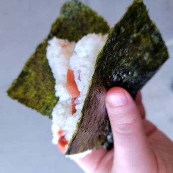 Shinbashi 72 - Umeboshi onigiri/salted plum rice ball. $4 - Japanese Near Me - New York, New York