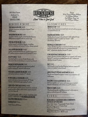 Menu photo 6 Brickhouse Brews Jackson, CA