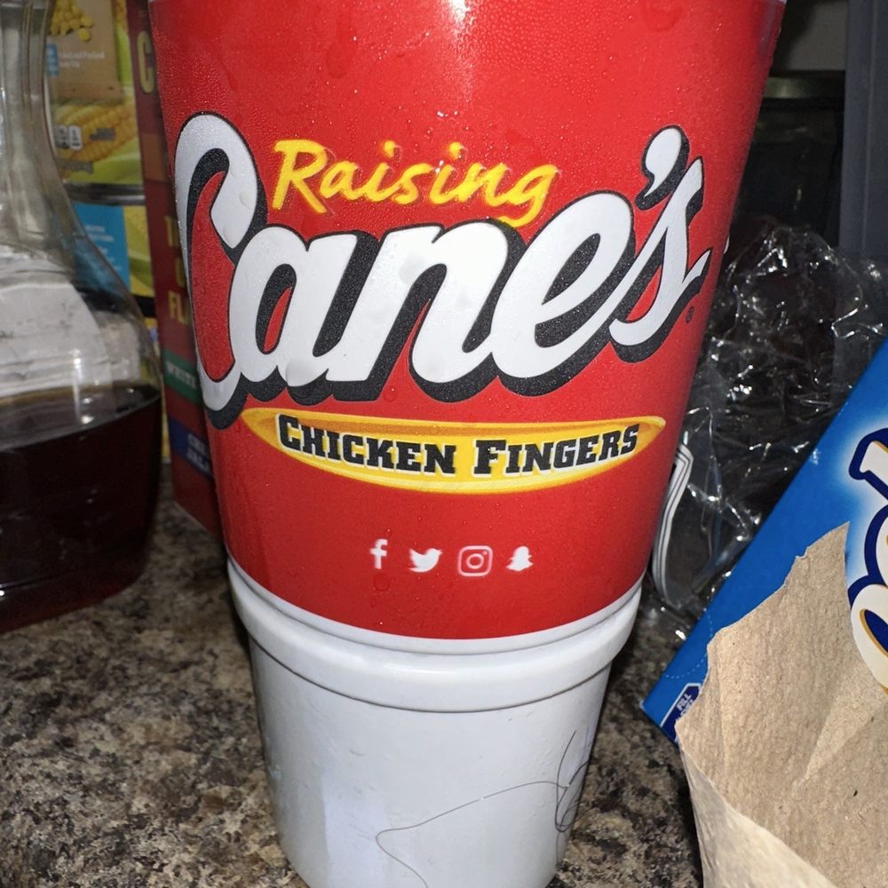 Raising Cane's Chicken Fingers - Large drink #1 that came with the combo - Fast Food Near Me - Columbia, Maryland Raising Cane's Chicken Fingers - Large drink #1 that came with the combo - Fast Food Near Me - Columbia, Maryland