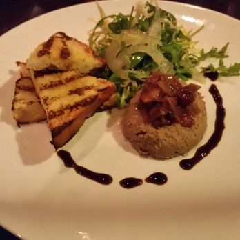 Bleu Olive - Chicken liver pate with bacon red onion jam.  Delicious. - Mediterranean Near Me - Durham, North Carolina