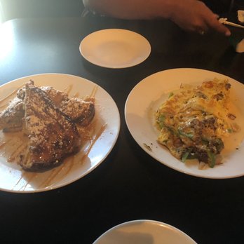 Oy! - Decadent Challah French Toast Casserole Breakfast and Philly Cheesesteak Omelette Breakfast - Breakfast & Brunch Near Me - Atlanta, Georgia Oy! - Decadent Challah French Toast Casserole Breakfast and Philly Cheesesteak Omelette Breakfast - Breakfast & Brunch Near Me - Atlanta, Georgia