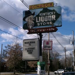 a sign for a liquor store