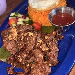 Tapsilog (Cured Garlic Beef)