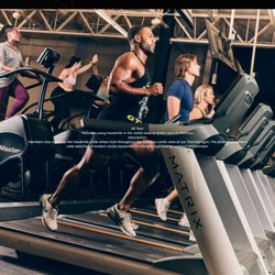Members stay active on the treadmills while others train throughout the spacious cardio area at our Thornton gym...