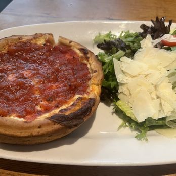 Giordano's - Lunch special cheese deep dish pizza (personal size) with garden salad - Pizza Near Me - Chicago, Illinois