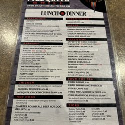 Mesquite Grill - New menu