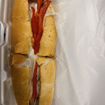 Silver Sands Pizza - Eggplant grinder plus added roasted peppers - Pizza Near Me - Wallingford, Connecticut Silver Sands Pizza - Eggplant grinder plus added roasted peppers - Pizza Near Me - Wallingford, Connecticut