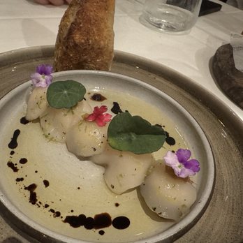 Marché Moderne - Scallop crudo with yuzu - French Near Me - Newport Beach, California Marché Moderne - Scallop crudo with yuzu - French Near Me - Newport Beach, California