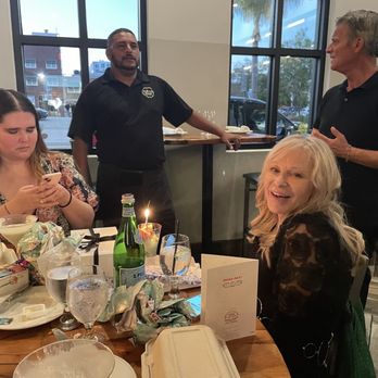 Raffaello Ristorante - Robbin and Shawna with wait staff. Singing Happy Birthday to Me (Robbin). - Italian Near Me - San Pedro, California Raffaello Ristorante - Robbin and Shawna with wait staff. Singing Happy Birthday to Me (Robbin). - Italian Near Me - San Pedro, California