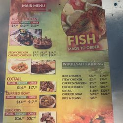 Island Jerk - Menu as of October 2020