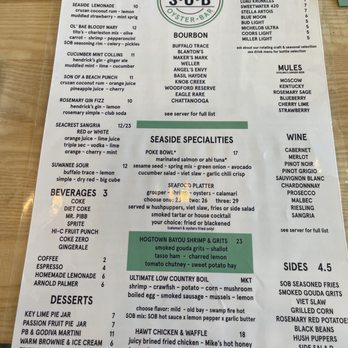 Seaside Oyster Bar - Suwanee - Menu - Seafood Near Me - Suwanee, Georgia