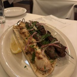 Chicken, lamb, beef skewer Chicken, lamb, beef skewer