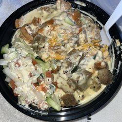 The Halal Pot - 3- Chicken & Lamb Gyro Combo Bowl ( Over Rice)